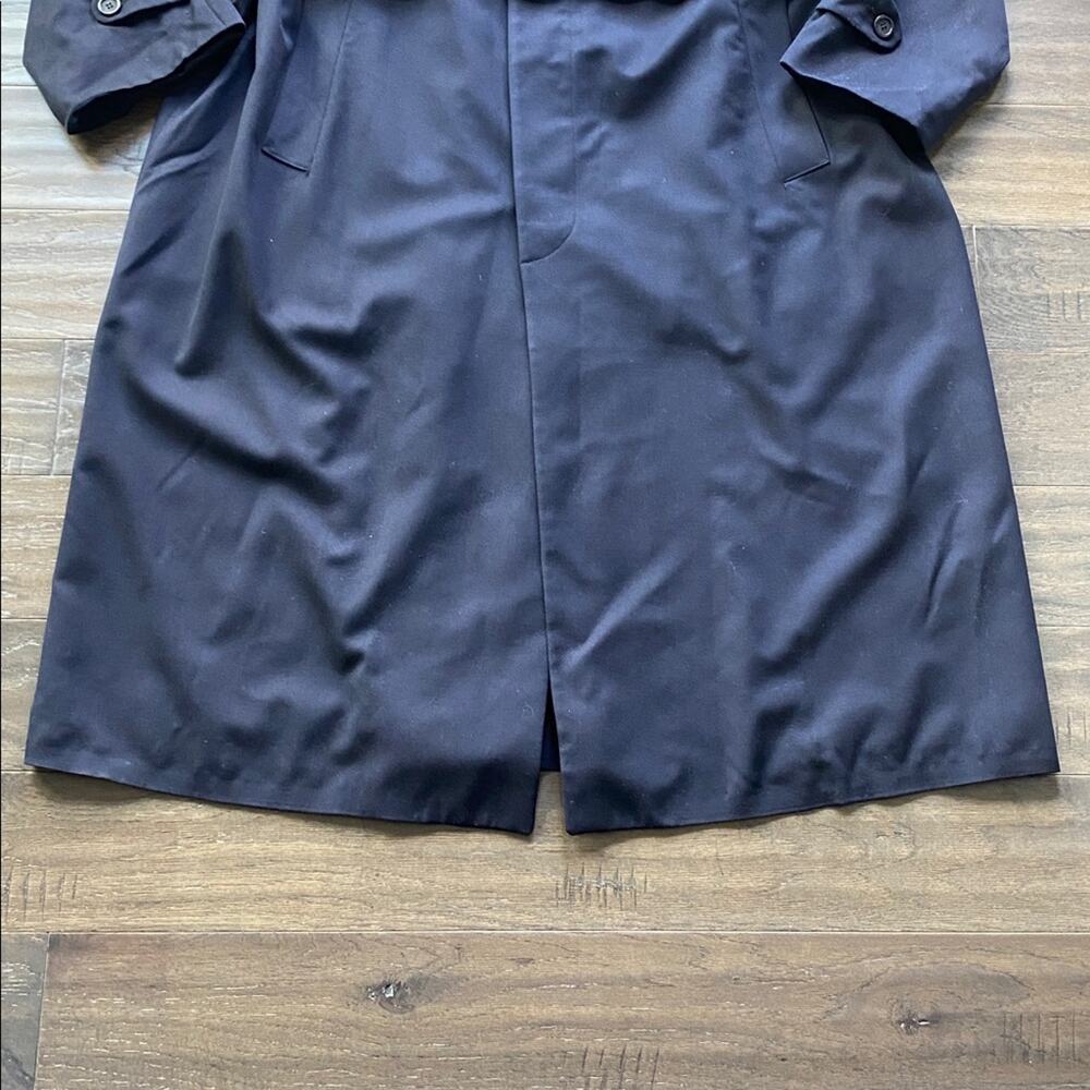 CARDINAL OF CANADA Belted Trench Coat Men's Sz 43XL Navy Wool Vintage Coat - Picture 3 of 10